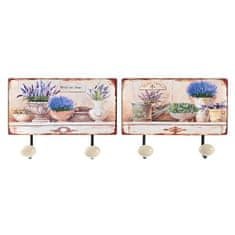 DKD Home Decor Stenski obešalnik DKD Home Decor Metal Shabby Chic (23 x 6 x 12 cm) (2 enoti)