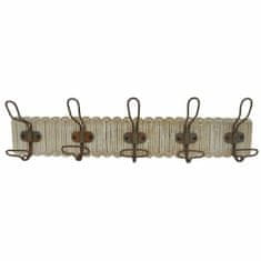 DKD Home Decor Stenski obešalnik za plašče DKD Home Decor Colonial Iron Mango wood 61 x 10 x 21 cm Stripped