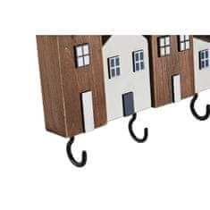 DKD Home Decor Stenski obešalnik DKD Home Decor Natural Metal Houses (23 x 4 x 19 cm)