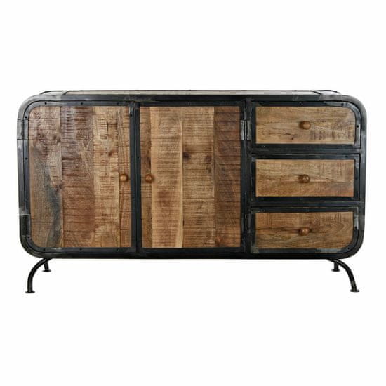 Miramarket Kredenca DKD Home Decor MB-181233 140 x 43 x 80 cm Črna Kovina Rjava Temno rjava Mangov les