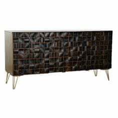 Miramarket Kredenca DKD Home Decor Zlat Temno rjava Kovina Mangov les 160 x 45 x 80 cm