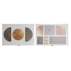 Miramarket Prevleka DKD Home Decor 46,5 x 6 x 31,5 cm Črna Zlat 2 kosov Les MDF