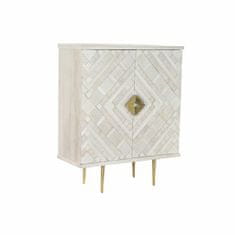 DKD Home Decor Bivak DKD Home Decor White Golden Brass Mango les (93 x 41 x 114 cm)