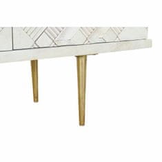 DKD Home Decor Bivak DKD Home Decor White Golden Brass Mango les (93 x 41 x 114 cm)