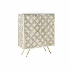 DKD Home Decor Bivak DKD Home Decor White Golden Brass Mango les (93 x 41 x 114,5 cm)