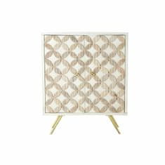 DKD Home Decor Bivak DKD Home Decor White Golden Brass Mango les (93 x 41 x 114,5 cm)