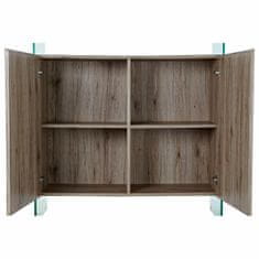 Miramarket Kredenca DKD Home Decor Naraven MDF Kaljeno steklo (120 x 44 x 120 cm)