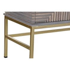 DKD Home Decor Bivak DKD Home Decor Grey Golden Brass Mango les (152 x 42 x 91 cm)