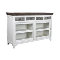 Miramarket Kredenca DKD Home Decor 165 x 45,7 x 105,4 cm Kristal Siva Bela Temno rjava Mangov les