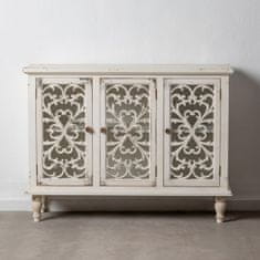 BigBuy Bivak SHABBY CHIC 120 x 40 x 91 cm Bela Elov les MDF Les