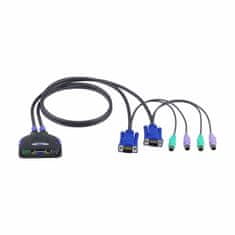 Aten KVM stikalo 2x1 mini VGA/PS2 s kabli CS62S