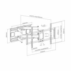 S-box stenski nosilec za TV PLB-7486 črn