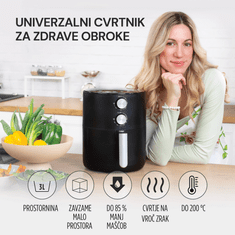 Rosmarino Infinity Essential cvrtnik na vroč zrak, 3 l, črn