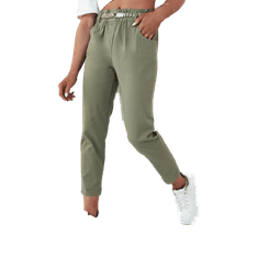Dstreet Ženske hlače iz blaga ERLON zelene barve uy2100 Univerzalni