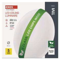 Emos LED panel TIVI, A CLASS, nadometni, okrogel, bel, 5,2W, IP44, nevtralno bela