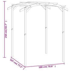 Vidaxl Vrtna pergola impregnirana borovina 180x197x210 cm