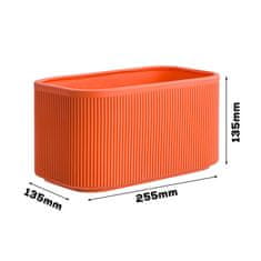 botle Keramični cvetlični lonec Oranžna 25,5 cm H13,5 cm Mat Moderno elegantno