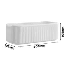 botle Keramični cvetlični lonec Bela 30 cm H10,5 cm Gloss Modern Stylish