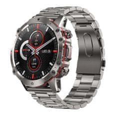 AK56 2023 Zunanji šport Smartwatch 1,43 okrogel zaslon 400mAh baterija zdravje srčni utrip BP spremljanje vodoodporna K52 pametna ura black Steel