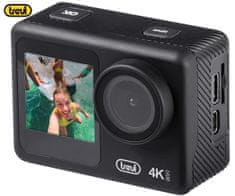 GO 2550 4K športna kamera, 3v1, 4K UHD, WiFi, 2 zaslona, baterija, priloženi dodatki, črna