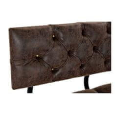 BigBuy Prtljažnik s sedežem DKD Home Decor Avtomobilski les Rjava PVC PU (101 x 55 x 77 cm)