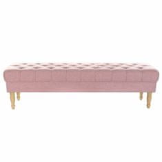 BigBuy Klop DKD Home Decor Natural Pink Wood Polyester (160 x 50 x 44 cm)