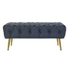 BigBuy Klop DKD Home Decor Modra kovina Poliester (103 x 46 x 42 cm)