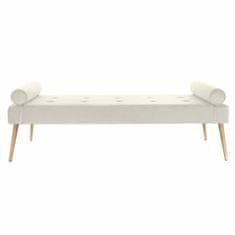 BigBuy Klop DKD Home Decor Bela kovina Poliester Krem (184 x 76 x 62 cm)