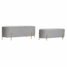 BigBuy Klop DKD Home Decor Grey Golden Metal 123 x 50 x 45 cm