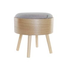 BigBuy Klop DKD Home Decor Natural Beige Polyester MDF Wood (40 x 40 x 41 cm)