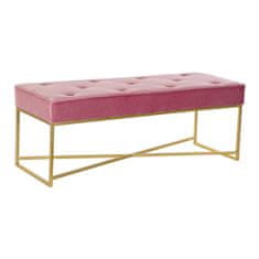 BigBuy Klop DKD Home Decor Pink Golden Metal Poliester (120 x 45 x 45 cm)