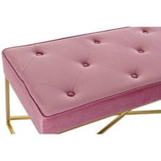 BigBuy Klop DKD Home Decor Pink Golden Metal Poliester (120 x 45 x 45 cm)