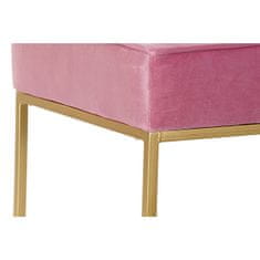 BigBuy Klop DKD Home Decor Pink Golden Metal Poliester (120 x 45 x 45 cm)