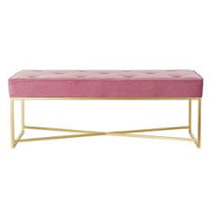 BigBuy Klop DKD Home Decor Pink Golden Metal Poliester (120 x 45 x 45 cm)