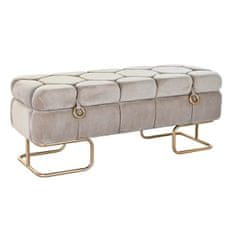 BigBuy Klop DKD Home Decor Beige Golden Metal Plastic 125 x 45 x 50 cm