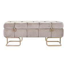 BigBuy Klop DKD Home Decor Beige Golden Metal Plastic 125 x 45 x 50 cm