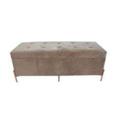 BigBuy Noge postelje DKD Home Decor Poliester MDF Svetlo rjava Svetlo siva Glamour (115 x 40 x 45 cm)