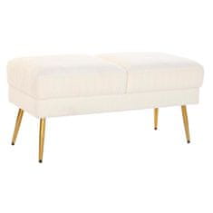 BigBuy Klop DKD Home Decor 106 x 45 x 50 cm Golden Metal White