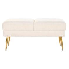 BigBuy Klop DKD Home Decor 106 x 45 x 50 cm Golden Metal White