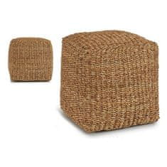 BigBuy Pouffe 8430852579027 Brown Cotton Esparto trava (42 x 40 x 42 cm)