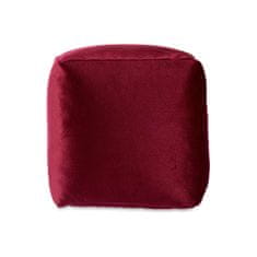 BigBuy Puf Poliester Bordo polistiren (30 x 30 x 30 cm)