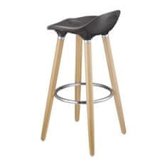 BigBuy Stolček Oslo Grey Metal Wood bukov les (39 x 40 x 82,5 cm) (2 enoti)