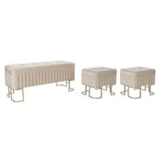 DKD Home Decor Klop DKD Home Decor Beige Golden Metal 108 x 41 x 47 cm