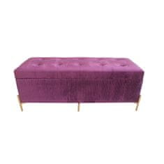 DKD Home Decor Posteljna klop DKD Home Decor Golden Purple MDF Wood 115 x 43 x 46 cm