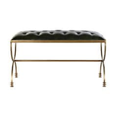 DKD Home Decor Klop za noge DKD Home Decor 90 x 38 x 52 cm Golden Metal Green Metallic