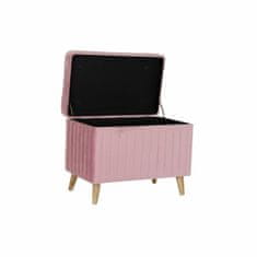 DKD Home Decor Klop DKD Home Decor Pink Natural Wood Poliester (68 x 42 x 55,5 cm)