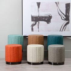 DKD Home Decor Pouffe bež sintetično usnje 38 x 38 x 42 cm DMF