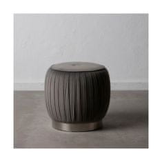 DKD Home Decor Pouffe Sintetična tkanina Siva Les 43 x 43 x 42 cm