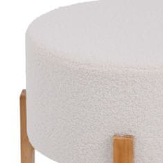 DKD Home Decor Pouffe Sintetična tkanina Bež Les 46 x 46 x 46 cm