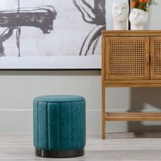 DKD Home Decor Pouffe Temno modra Sintetično usnje 38 x 38 x 42 cm DMF